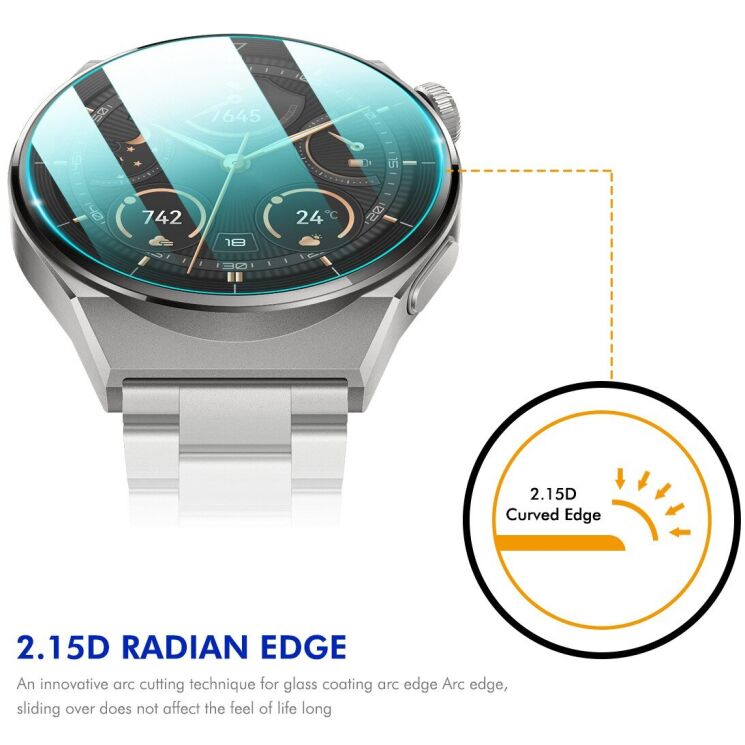 Комплект захисних стекол ENKAY 9H Watch Glass для Samsung Galaxy Watch 8 Classic: фото 3 з 8