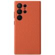 Кожаный чехол MELKCO Classic Case для Samsung Galaxy S24 Ultra (S928) - Orange (346943O)