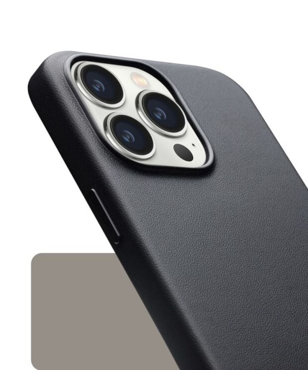 Защитный чехол QIALINO Classic Cover (with MagSafe Support) для Apple iPhone 16 - Black: фото 7 из 9