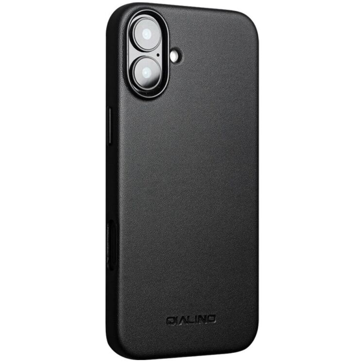 Защитный чехол QIALINO Classic Cover (with MagSafe Support) для Apple iPhone 16 - Black: фото 2 из 9