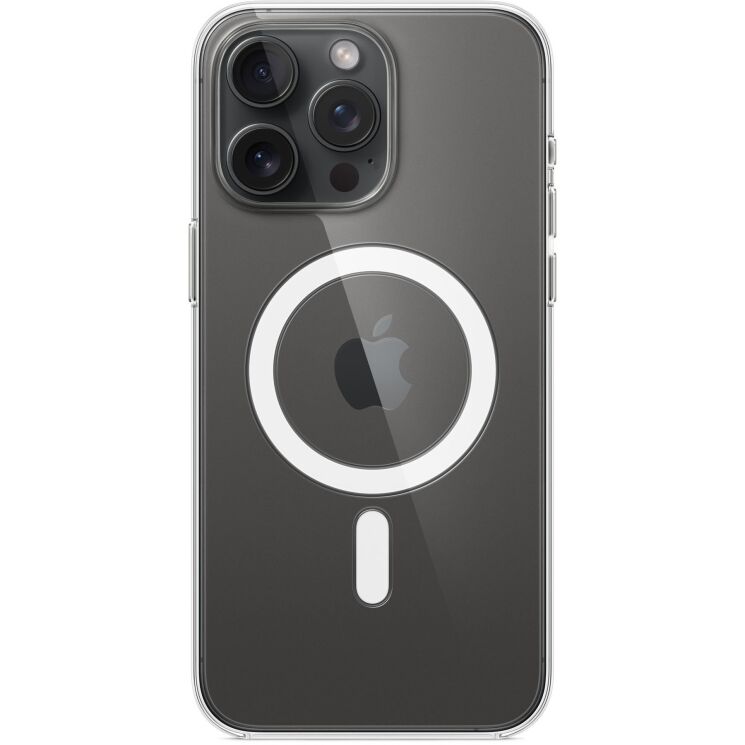Оригинальный чехол Clear Case with MagSafe для Apple iPhone 15 Pro Max (MT233) - Transparent: фото 3 из 4