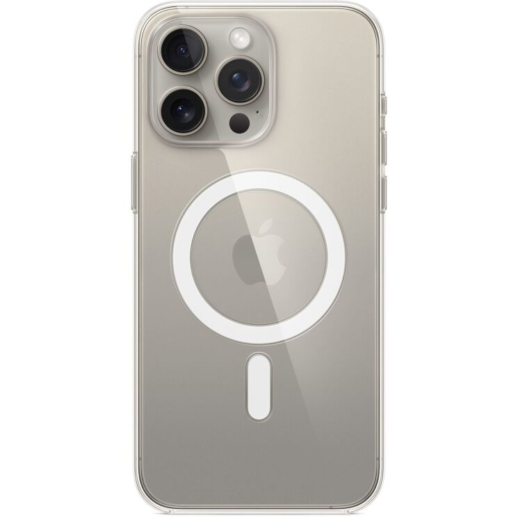Оригинальный чехол Clear Case with MagSafe для Apple iPhone 15 Pro Max (MT233) - Transparent: фото 4 из 4
