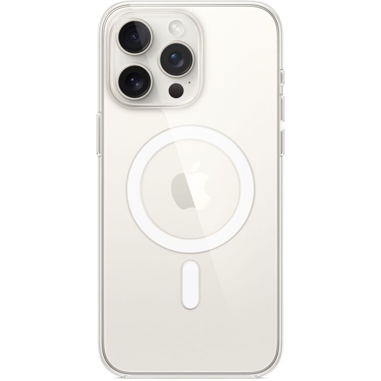 Оригинальный чехол Clear Case with MagSafe для Apple iPhone 15 Pro Max (MT233) - Transparent: фото 2 из 4