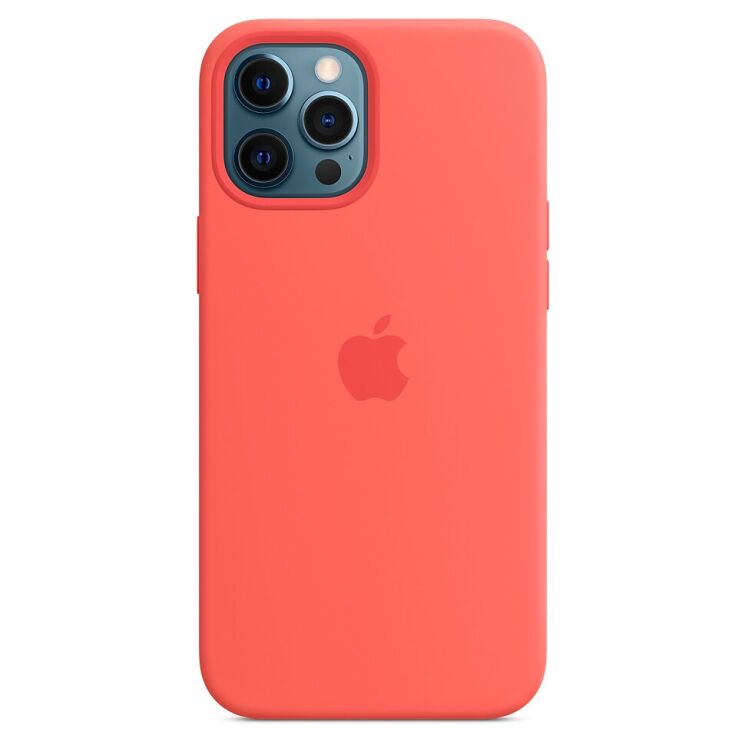 Оригинальный чехол MagSafe Silicone Case для Apple iPhone 12 Pro Max (MHL93ZE/A) - Pink Citrus: фото 1 из 5