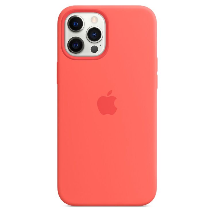 Оригинальный чехол MagSafe Silicone Case для Apple iPhone 12 Pro Max (MHL93ZE/A) - Pink Citrus: фото 4 из 5