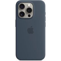 Оригинальный чехол Silicone Case with MagSafe для Apple iPhone 15 Pro (MT1D3) - Storm Blue: фото 1 из 5
