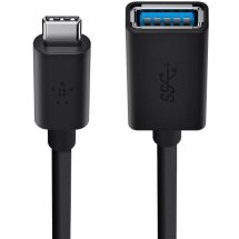 Перехідник Belkin Type-C to USB3.0 (0.14m) - Black: фото 1 з 6
