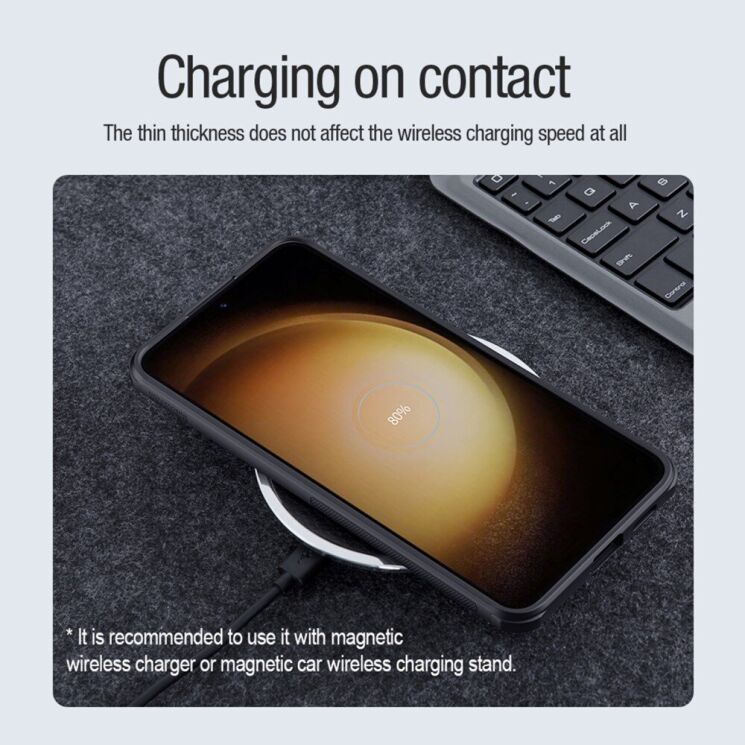Пластиковий чохол NILLKIN Frosted Shield Pro Magnetic для Samsung Galaxy S24 - Black: фото 6 з 12