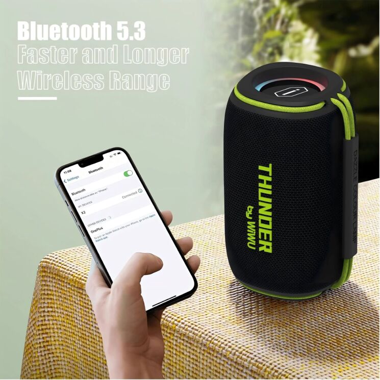 Портативная акустика WIWU H5 Thunder - Black: фото 6 из 8