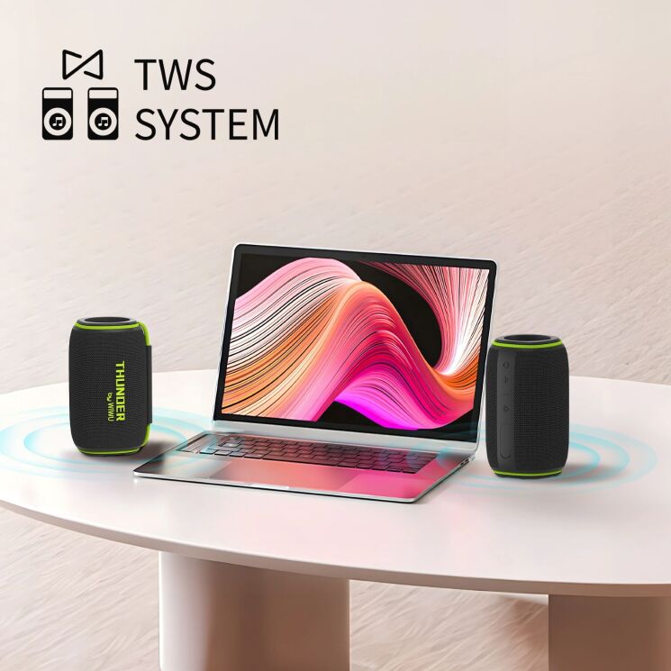 Портативная акустика WIWU H5 Thunder - Black: фото 8 из 8