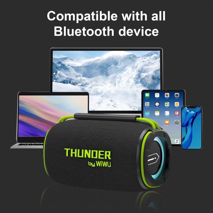 Портативная акустика WIWU H5 Thunder - Black: фото 4 из 8