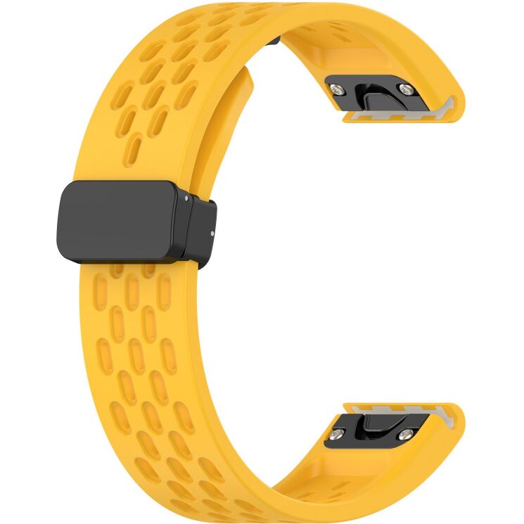 Ремінець Deexe Astra Strap для годинників Garmin з шириною кріплення QuickFit 20mm - Yellow: фото 2 з 9