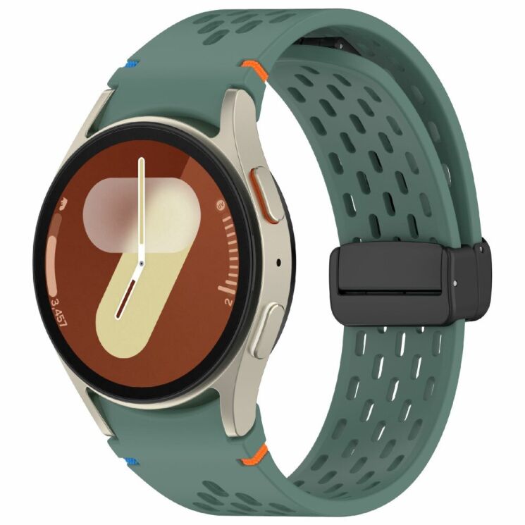 Ремінець Deexe Astra Strap для Samsung Galaxy Watch 4 / 4 Classic / 5 / 5 Pro / 6 / 6 Classic / 7 / FE - Olive Green: фото 2 з 7