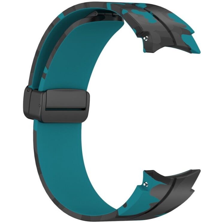 Ремінець Deexe Camo Silicone для Samsung Galaxy Watch 4 / 4 Classic / 5 / 5 Pro - Dark Blue: фото 3 з 6
