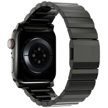 Ремешок Deexe Click Stainless Steel для Apple Watch 46 / 45 / 44 / SE 44 / 42 (Series 1-3) / Ultra / Ultra 2 - Black: фото 1 из 6