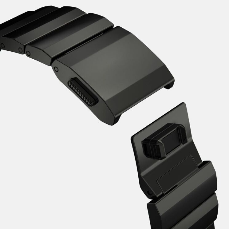 Ремінець Deexe Click Stainless Steel для Apple Watch 46 / 45 / 44 / SE 44 / 42 (Series 1-3) / Ultra / Ultra 2 - Black: фото 6 з 6