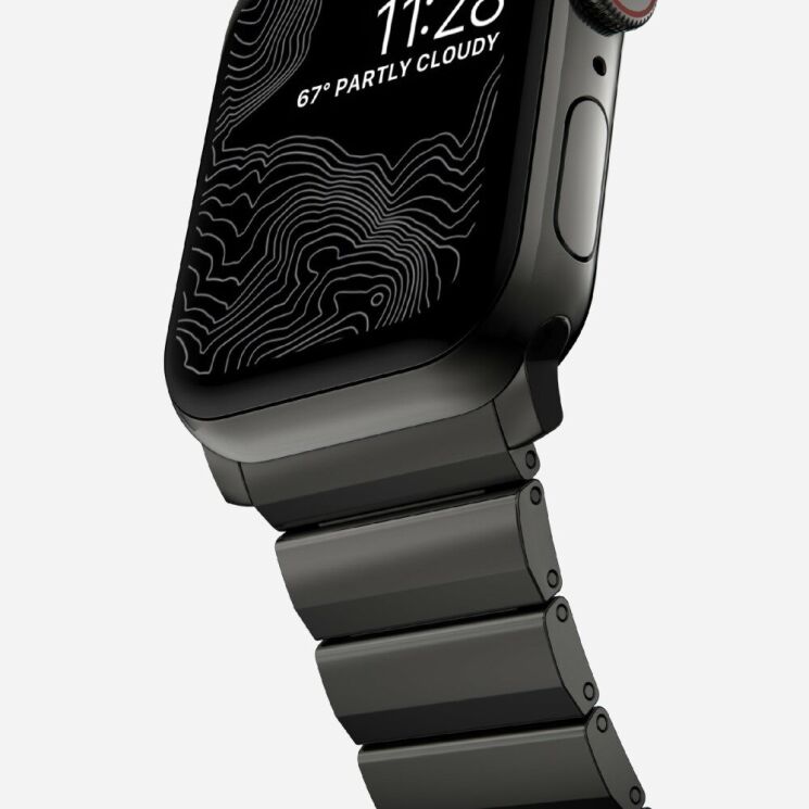Ремінець Deexe Click Stainless Steel для Apple Watch 46 / 45 / 44 / SE 44 / 42 (Series 1-3) / Ultra / Ultra 2 - Black: фото 4 з 6