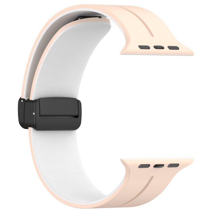 Ремінець Deexe Color Soft Line для Apple Watch 42 (Series 10/11) / 41 / 40 / SE 40 / 38 - White / Pink: фото 3 з 7