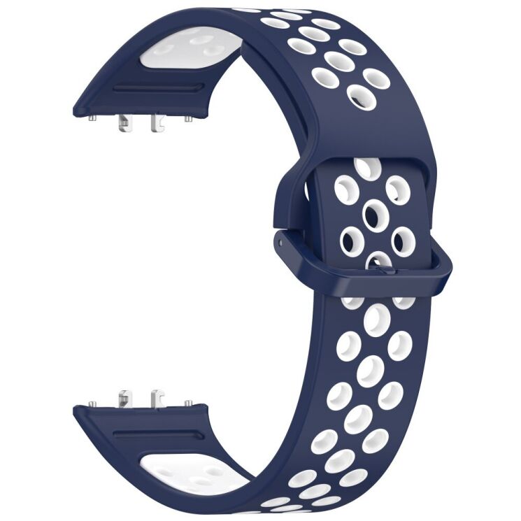 Ремешок Deexe Dot Color для Samsung Galaxy Fit 3 - Midnight Blue / White: фото 3 из 7