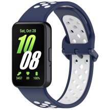Ремешок Deexe Dot Color для Samsung Galaxy Fit 3 - Midnight Blue / White: фото 1 из 7