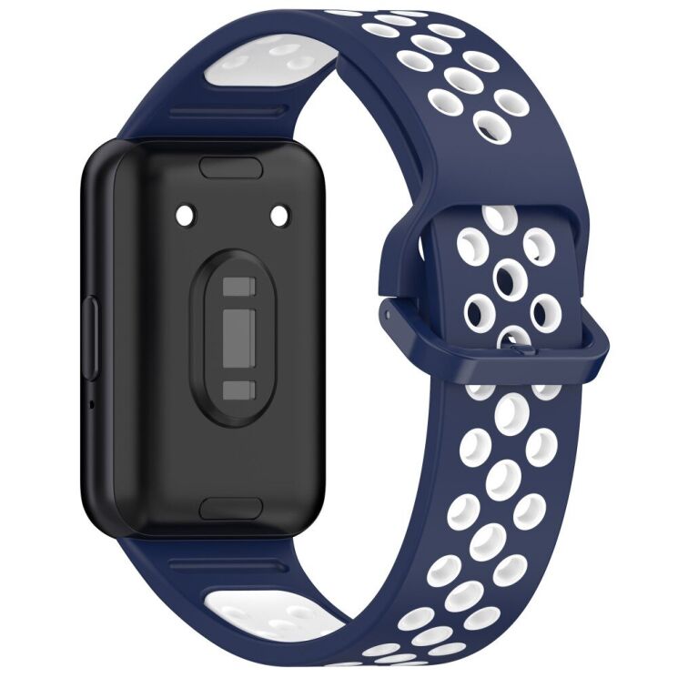 Ремешок Deexe Dot Color для Samsung Galaxy Fit 3 - Midnight Blue / White: фото 2 из 7
