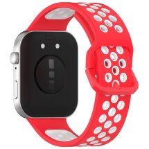 Ремінець Deexe Dual Color для Huawei Watch Fit 3 - Red / White: фото 1 з 7