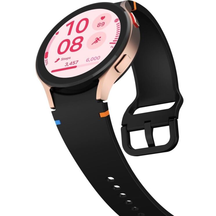Ремешок Deexe Elino Strap для Samsung Galaxy Watch 4 / 5 / 6 / 7 / FE (40mm) - Black: фото 4 из 6