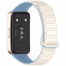 Ремешок Deexe Flexible Fit для Huawei Band 8 / 9 / 10 - White / Blue: фото 1 из 6