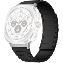 Ремінець Deexe Flexible Fit для Samsung Galaxy Watch Ultra (47mm) / Ultra (2025) - Black / Silver: фото 1 з 2