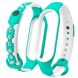 Ремешок Deexe Geometric Design для Xiaomi Mi Band 5 / Mi Band 6 - Green / White (229523GW). Фото 1 из 5