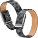Ремешок Deexe Leather Pattern для WHOOP 5.0 / MG - Black / Gray (403117BH). Фото 3 из 8