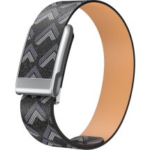 Ремешок Deexe Leather Pattern для WHOOP 5.0 / MG - Black / Gray: фото 1 из 8