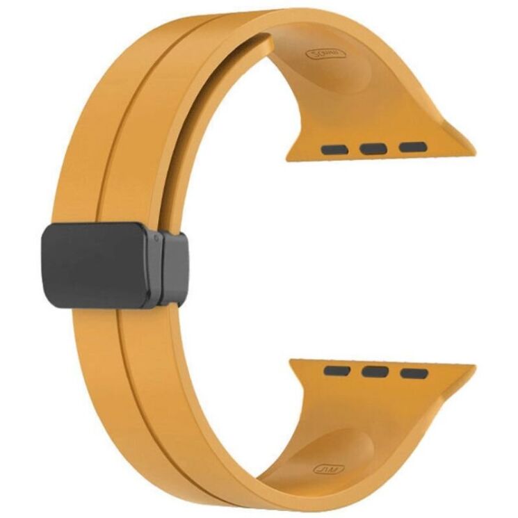 Ремінець Deexe Magnetic Braselet для Apple Watch 42 (Series 10) / 41 / 40 / SE 40 / 38 - Yellow: фото 5 з 8