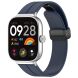 Ремешок Deexe Magnetic Braselet для Xiaomi Redmi Watch 4 / Mi Smart Band 8 Pro / Band 9 Pro - Midnight Blue (346416MB). Фото 4 из 8
