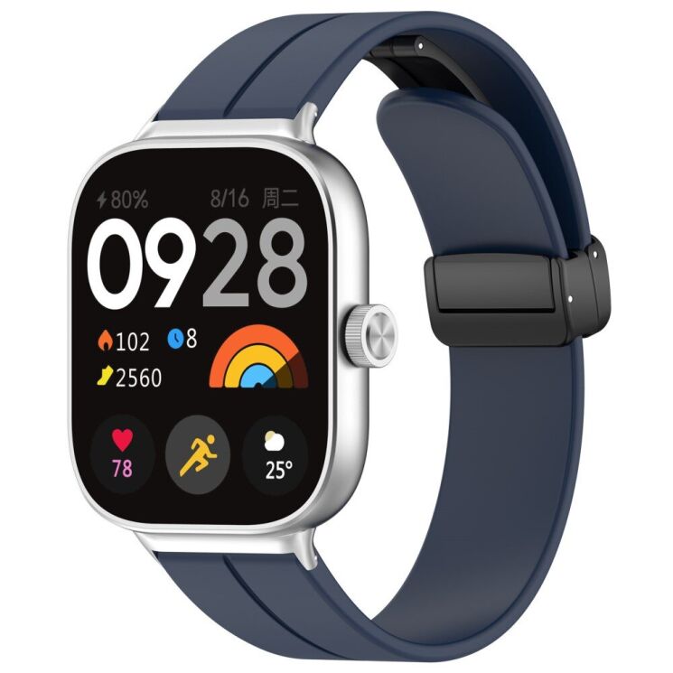 Ремешок Deexe Magnetic Braselet для Xiaomi Redmi Watch 4 / Mi Smart Band 8 Pro / Band 9 Pro - Midnight Blue: фото 4 из 8