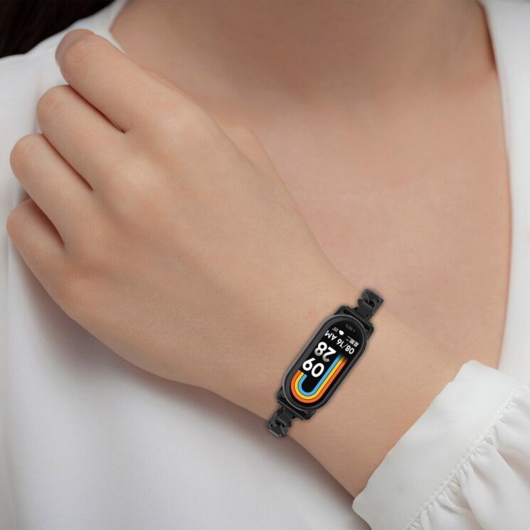 Ремешок Deexe Modern для Xiaomi Mi Smart Band 8 / 9 - Silver: фото 6 из 9