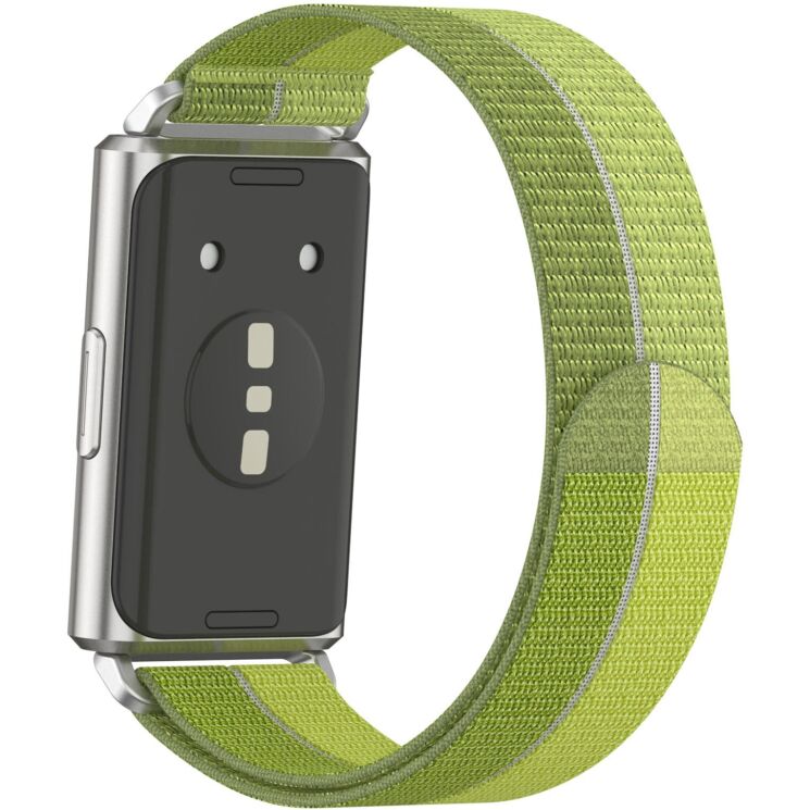 Ремешок Deexe Nylon Loop для Huawei Band 11 Pro / Band 11 - Green: фото 1 из 5