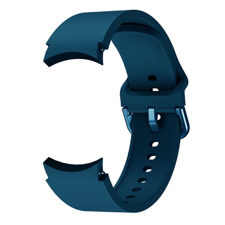 Ремінець Deexe Soft Silicone для Samsung Galaxy Watch 4 / 4 Classic / 5 / 5 Pro / 6 / 6 Classic / 7 / FE - Dark Blue: фото 3 з 8
