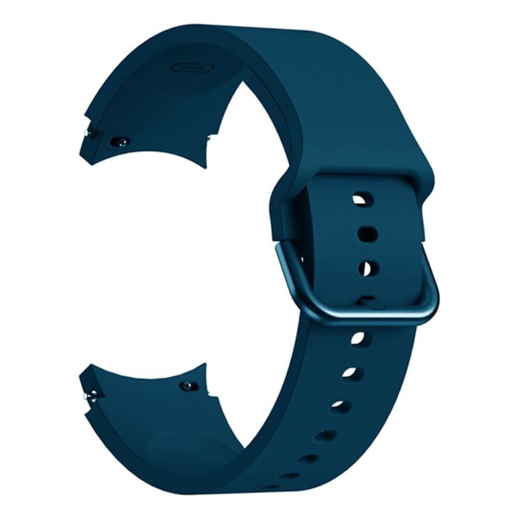 Ремінець Deexe Soft Silicone для Samsung Galaxy Watch 4 / 4 Classic / 5 / 5 Pro / 6 / 6 Classic / 7 / FE - Dark Blue: фото 2 з 8