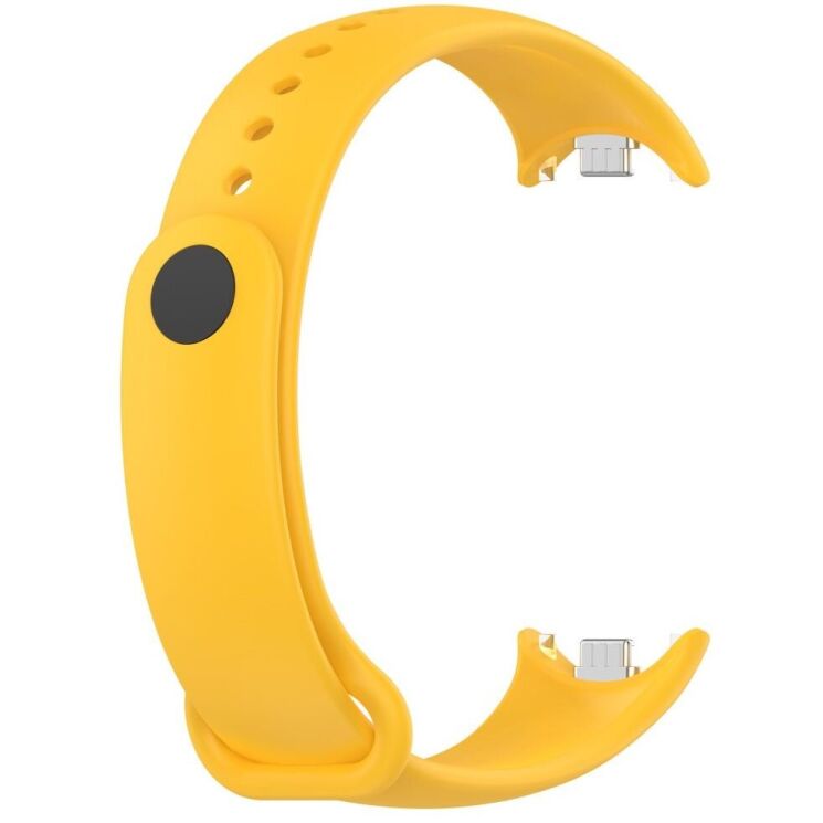 Ремешок Deexe Soft Silicone для Xiaomi Mi Smart Band 8 / 9 - Yellow: фото 3 из 5