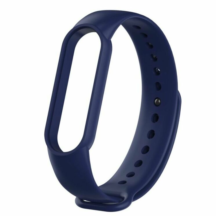 Ремешок Deexe Soft Touch для Xiaomi Mi Band 5 / Mi Band 6 / Mi Band 7 - Blue: фото 2 из 2