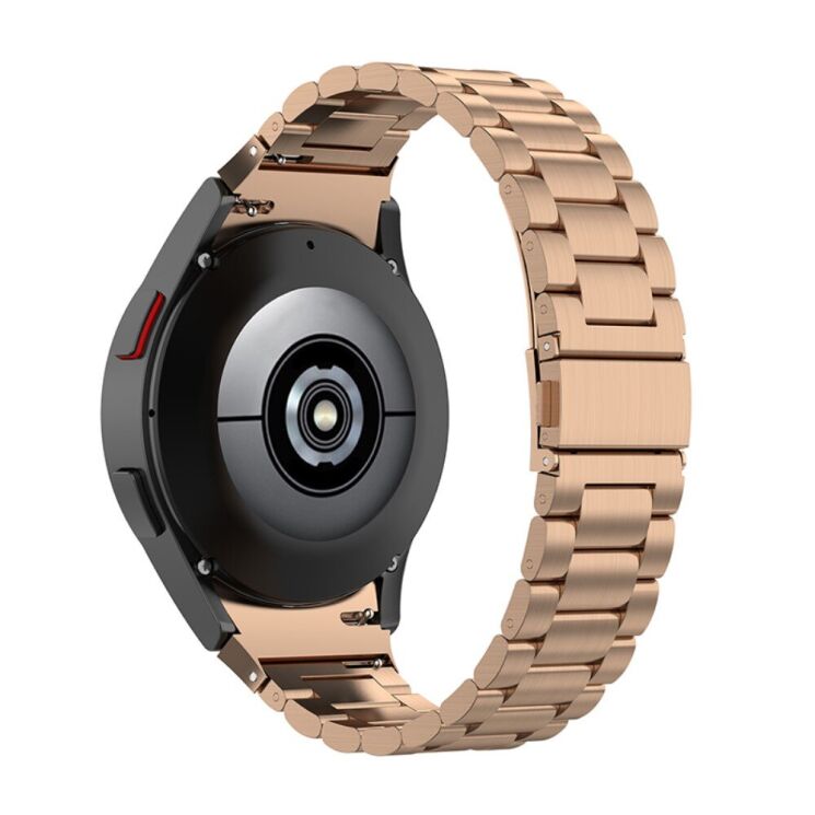 Ремешок Deexe Stainless Steel для Samsung Galaxy Watch 4 / 4 Classic / 5 / 5 Pro / 6 / 6 Classic / 7 / FE - Rose Gold: фото 2 из 10
