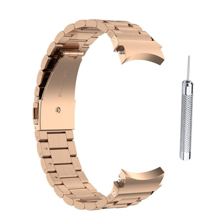 Ремешок Deexe Stainless Steel для Samsung Galaxy Watch 4 / 4 Classic / 5 / 5 Pro / 6 / 6 Classic / 7 / FE - Rose Gold: фото 3 из 10
