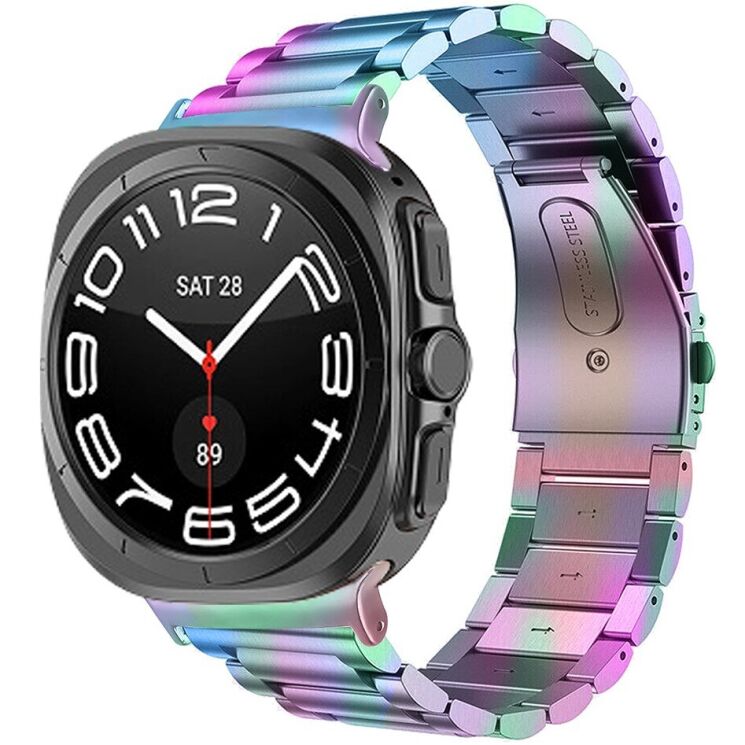 Ремінець Deexe Stainless Steel для Samsung Galaxy Watch 8 (40/44mm) / 8 Classic - Colorful: фото 3 з 5