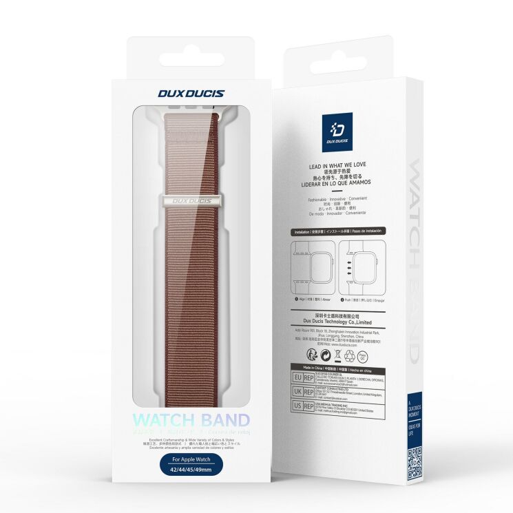 Ремешок DUX DUCIS YM Series для Apple Watch 42 (Series 10/11) / 41 / 40 / SE 40 / 38 - Light Grey: фото 11 из 11