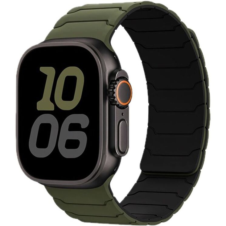 Ремінець Hoco WA39 для Apple Watch 42 (Series 10/11) / 41 / 40 / SE 40 / 38 - Armygreen / Black (345150G) Ремінець Hoco WA39 для Apple Watch 42 (Series 10/11) / 41 / 40 / SE 40 / 38 - Armygreen / Black: фото 1 з 7