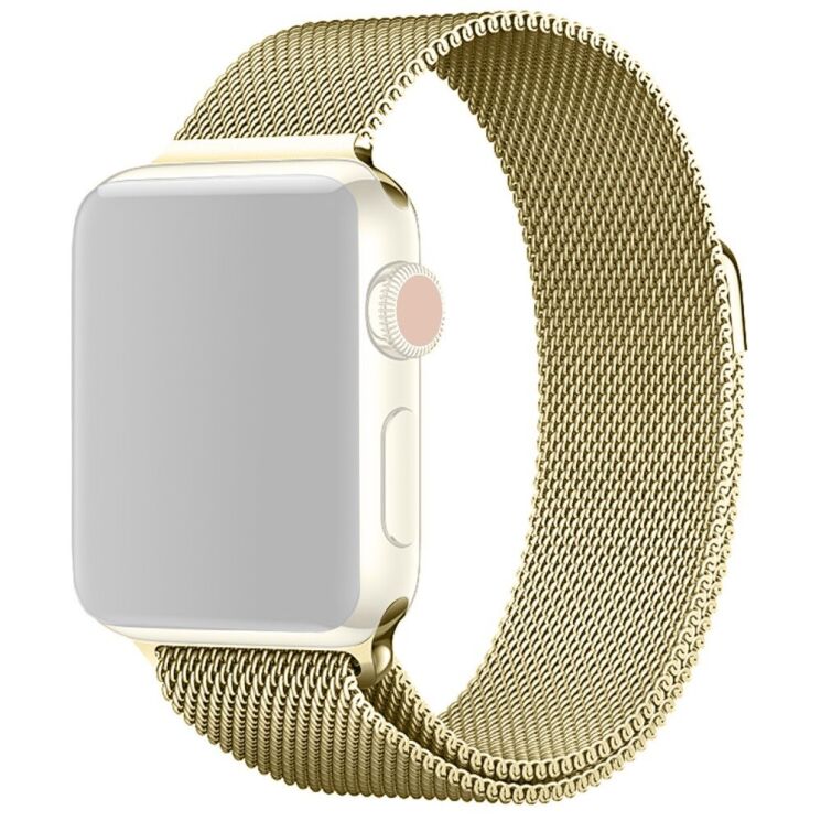 Ремінець JLT Milanese Stainless Steel для Apple Watch 42 (Series 10) / 41 / 40 / SE 40 / 38 - Gold: фото 1 з 9