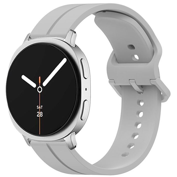 Ремешок KALEBOL Groove Design для Samsung Galaxy Watch 8 (40/44mm) / 8 Classic - Light Grey: фото 2 из 5