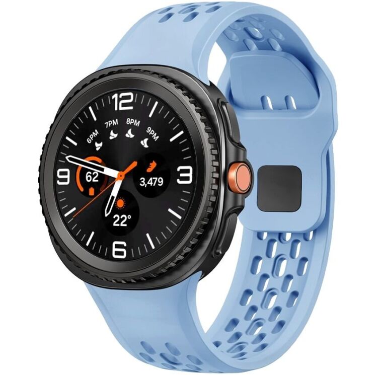 Ремінець KALEBOL Hole Design для Samsung Galaxy Watch 8 (40/44mm) / 8 Classic - Baby Blue: фото 3 з 7
