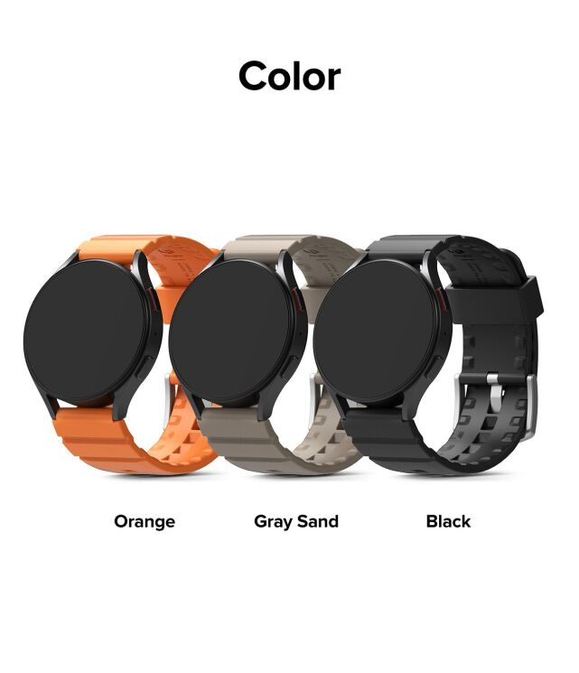 Ремінець Ringke Rubber One Bold для годинників з шириною кріплення 20мм (8809919305174) - Black (895456B) Ремінець Ringke Rubber One Bold для годинників з шириною кріплення 20мм (8809919305174) - Black: фото 12 з 13